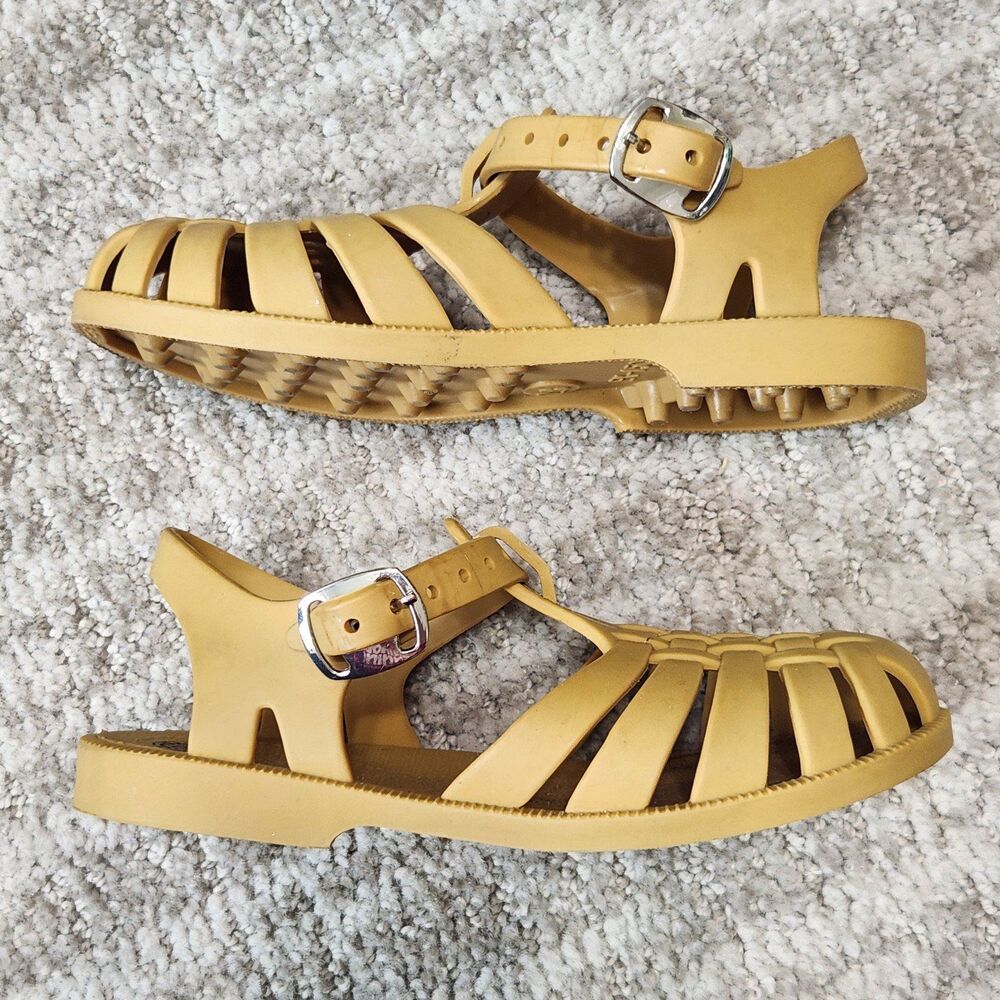 Scallywag Baby boy girl beige gold fisherman sandals size 28 EU 10/11 child - Picture 6 of 10
